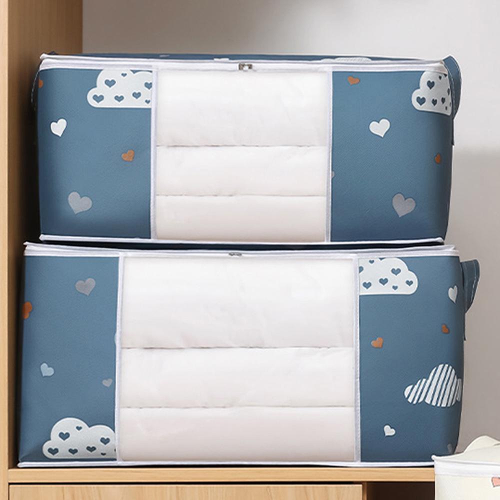 1PC Non Woven Cloud Printed Storage Bag, Home Clothing, Travel And Moving Packaging Bag, Fabric Dust-Proof Clothing, Cotton Quil