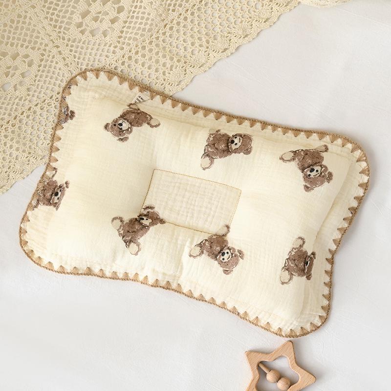 1 Piece Cotton Baby Bedding Pillow Soft And Breathable Newborn Pillow Provide Comfortable Rest For Boys Girls
