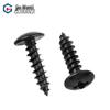 Iron Black Cross Pan Head Self-Tapping Screws, Large Round/Mushroom Head, Screw Nails M3/M4/M5