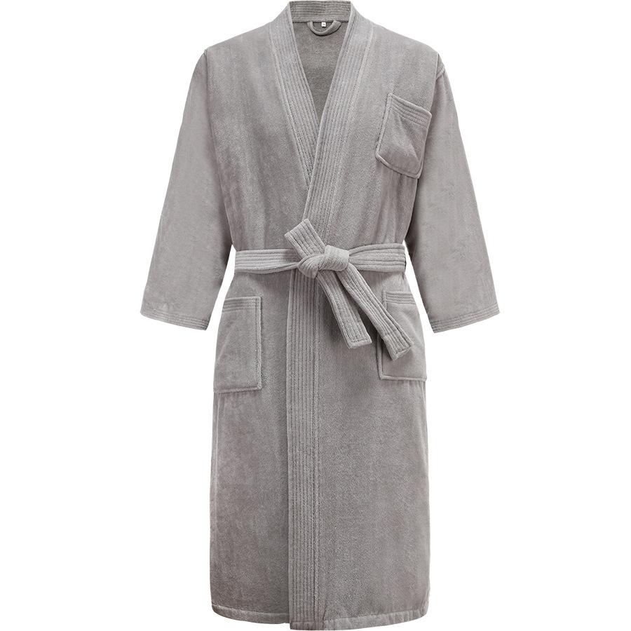 Autumn And Winter Thickened Cotton Towel Material Bathrobe Women'S Long Couple Warm Nightgown Men'S Large Size Pajamas Couple