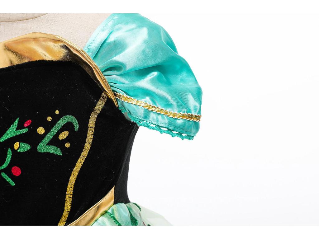 2023 Summer Frozen Princess Anna Dress for Girls - Birthday & Holiday Performance Outfit