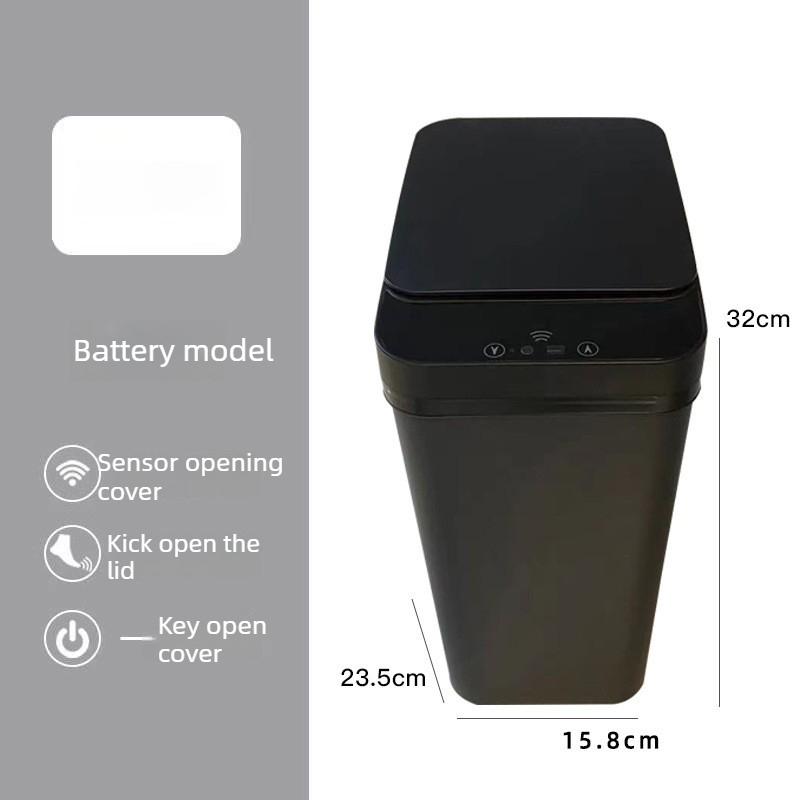 12L Automatic Sensor Trash Can Touchless Infrared Motion Sensor Smart Trash Can for Kitchen Bathroom Waterproof Wastebasket