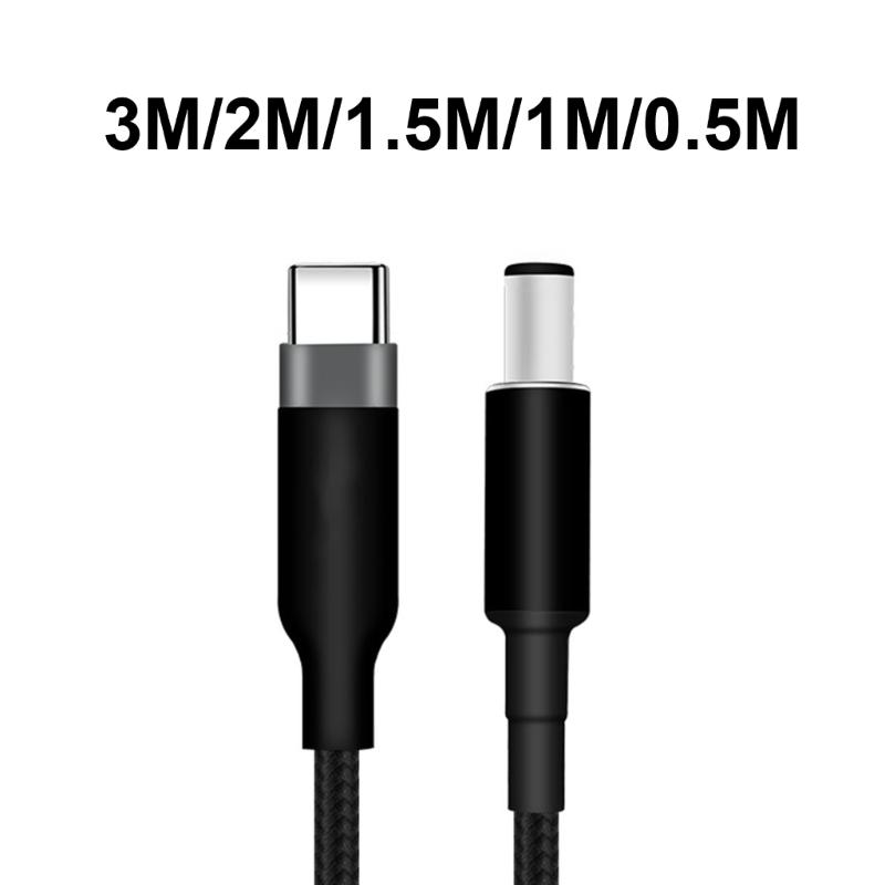 Fast Charging Laptop Power Cord USB C Tip to DC7.4x5.0mm 20V for Notebooks Power Supply Charging Cable Braided Wire