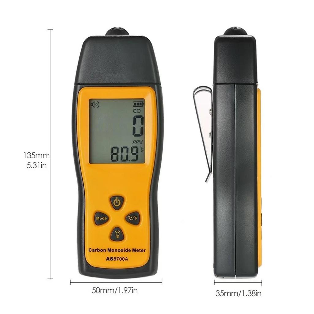 AS8700A Handheld Carbon Monoxide Meter Analyze Leak Detector Tester 0-1000PPM