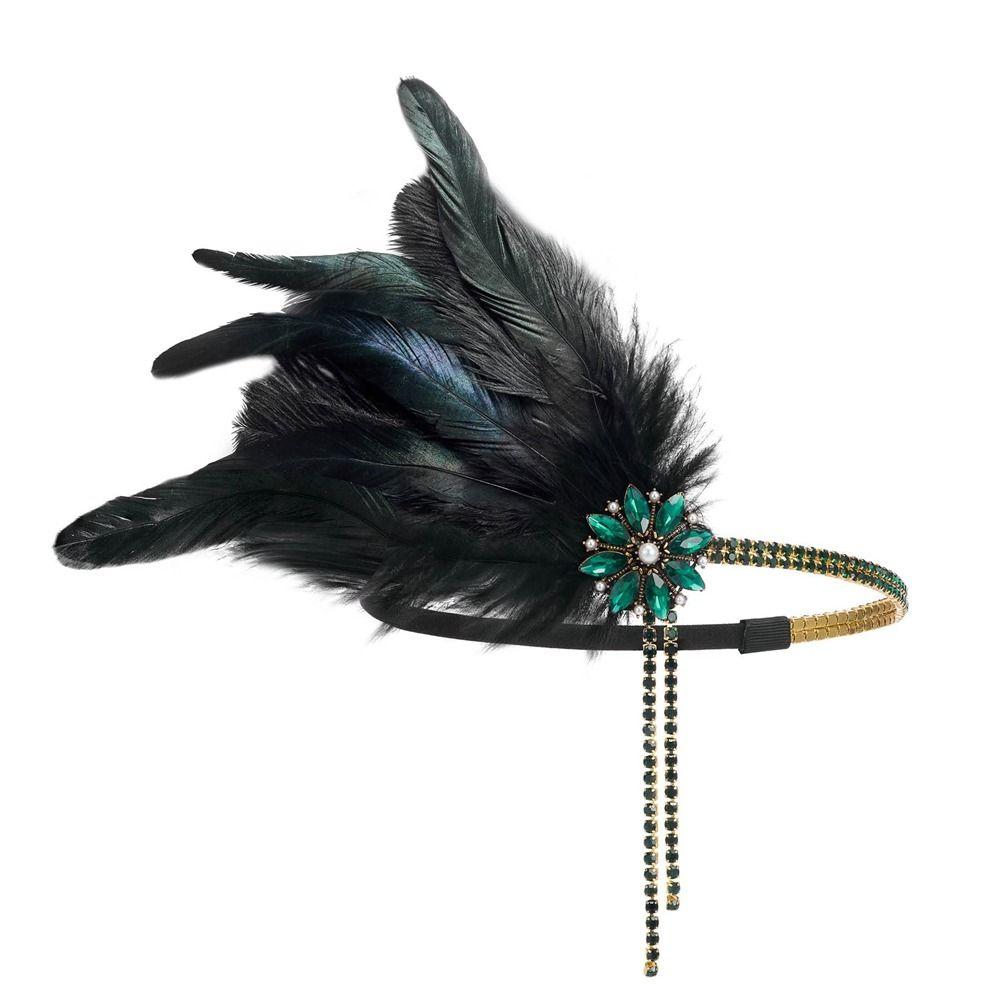 Hair Band Masquerade Party Hair Accessories Sequin Hair Band Feather Headwear Korean Style Headband