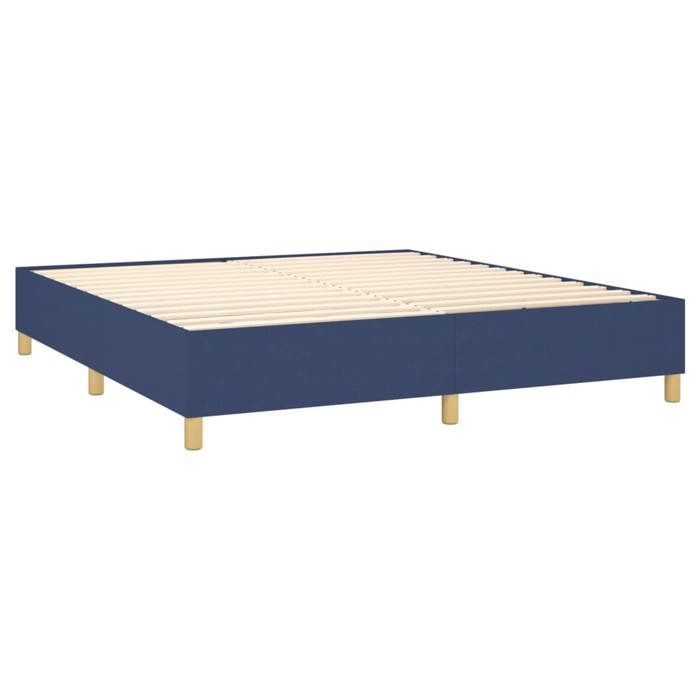Maison Exclusive - Lattenrost-Bettgestell mit Matratze Blau 180x200 cm Stoff
