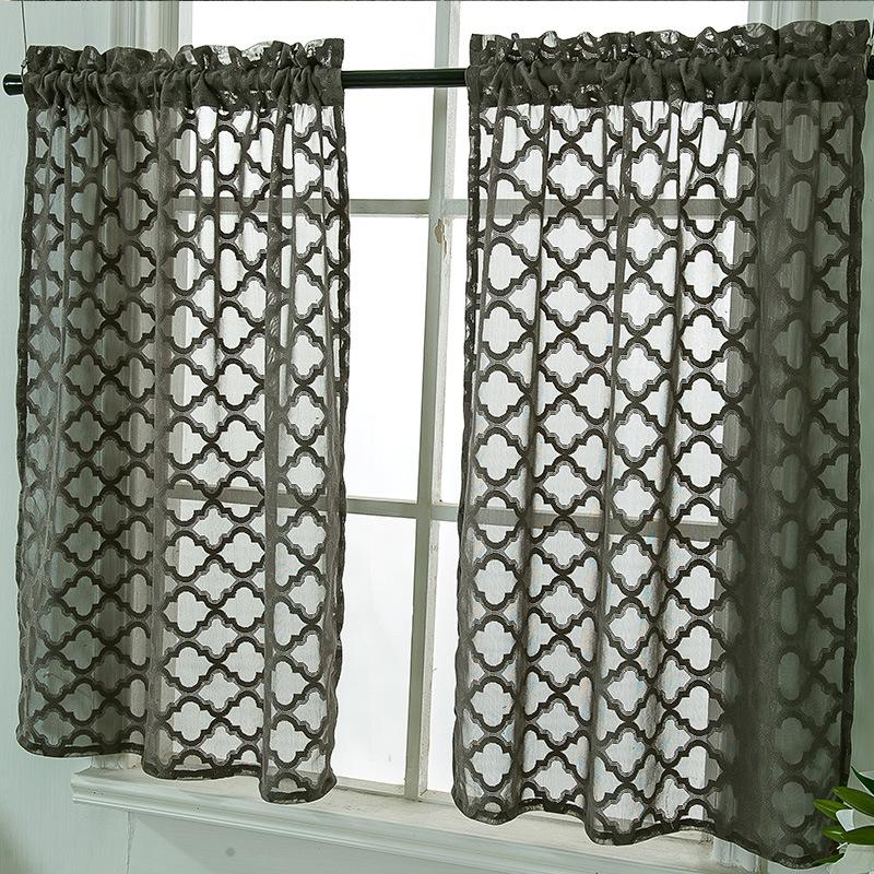 Curtains European And American Style Window Screens, Through Rod Curtains, Striped Curtain Window Screens Finished Products