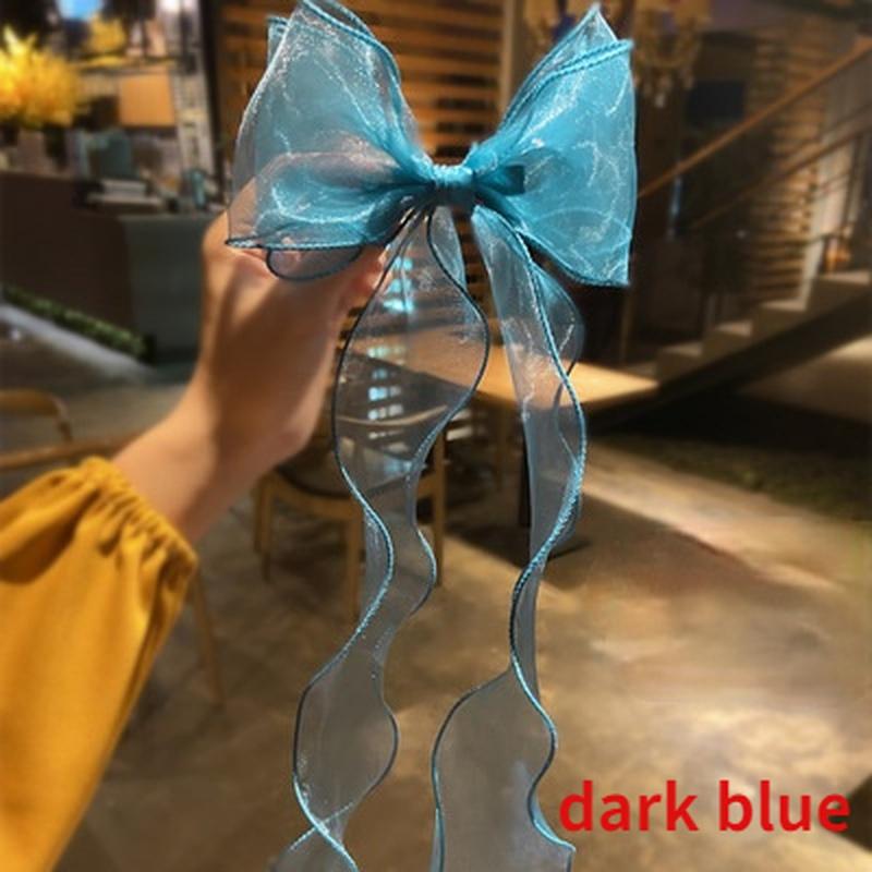 2PC Girl Horsetail Bow Hair Accessories Spinka do włosów Długa wstążka Spinka do włosów Akcesoria do włosów