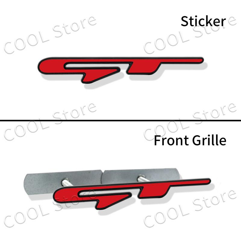 ART1   GT line Car Emblem Metal Side Fender Trunk Badge For Kia K3 K5 K9 Forte Ceed Cerato For Peugeot Car Front Hood Grille Decoration