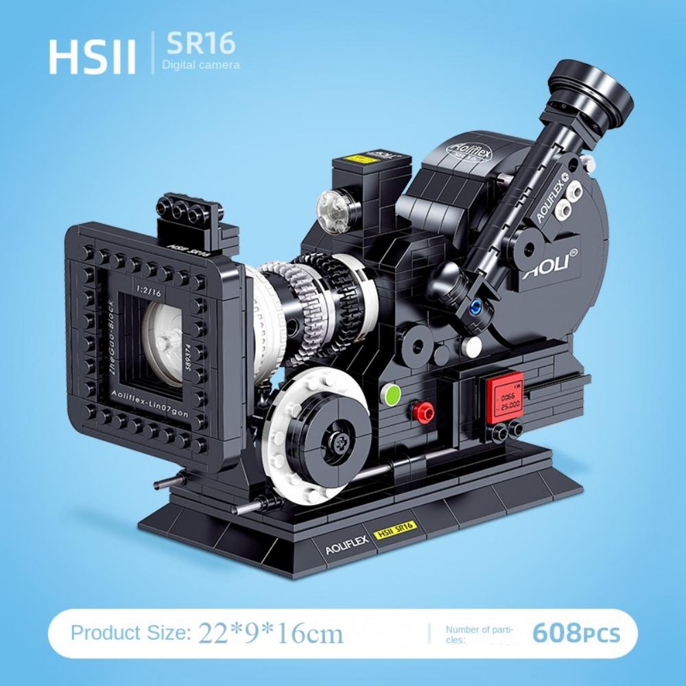 Classic Digital Camera Model Mini Brick Toys for Boys Adult Assembly Design Block Kits Classical Collection Projector Party Gift