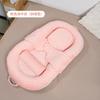 Foldable newborn baby bed-in-a-bed with incline, summer anti-pressure device, baby head support to prevent choking, portable soothing sleeping pad