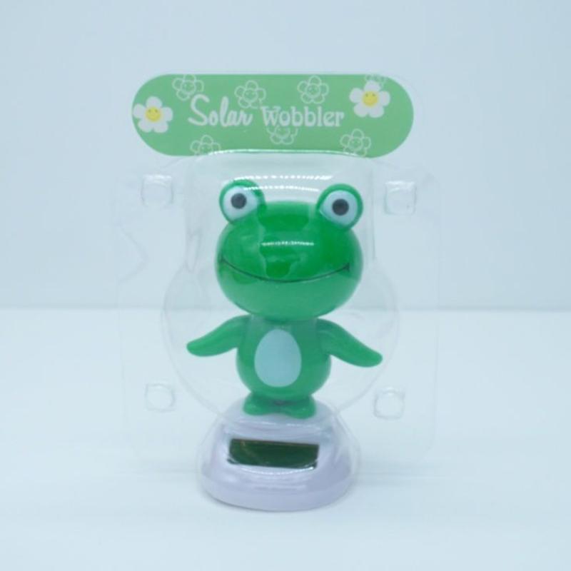 Solar Powered Cartoon Animal Bobblehead Ornament Cute Car Interior Decor with Funny Head Vibration Creative Christmas Gift