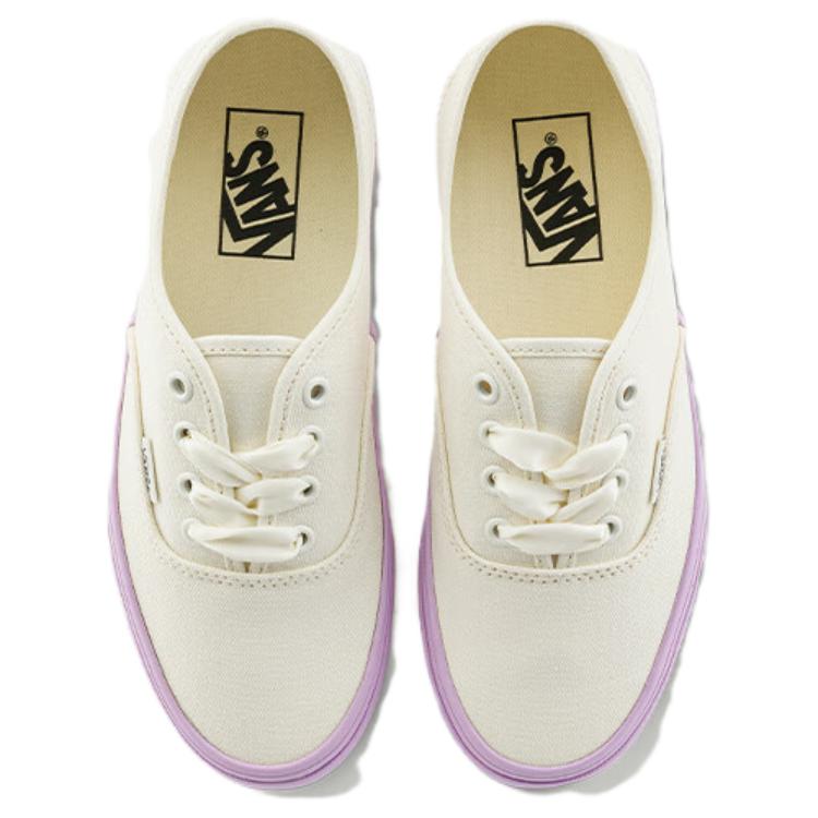 Vans Authentic Series Comfortable Casual Low-Top Canvas Shoes Unisex sneakers White Purple VN0009PVCGX