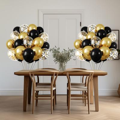 30 Pcs 12inch Metallic Balloons Chrome Latex Balloon with Ribbon for Wedding Bridal Birthday Baby Shower Decoration