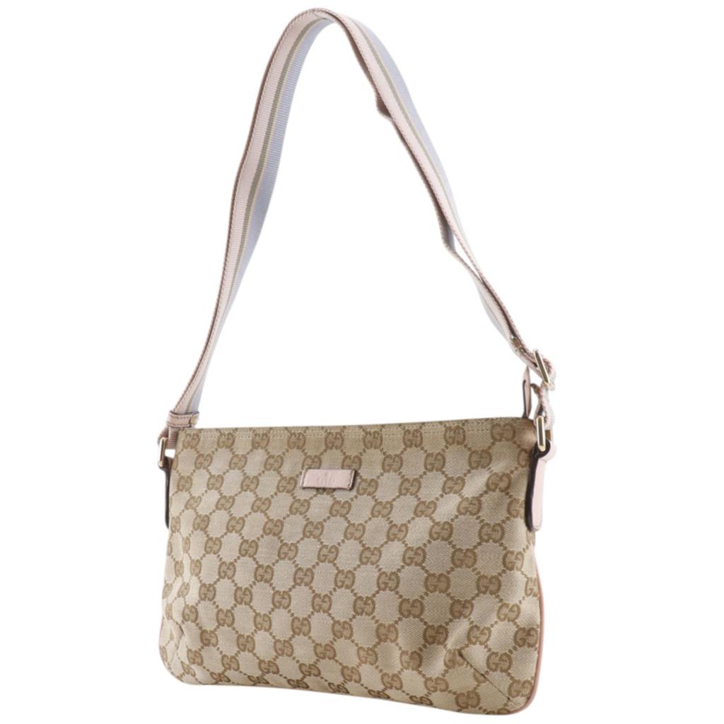 GUCCI Shoulder Bag 189749 Brown / Pink GG canvas Women Used