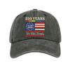 Unisex 250 Years Anniversary Baseball Cap with Vintage Washed Finish and Embroidered We The People Print Adjustable Fit