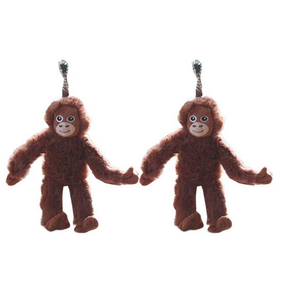 Yousheng Monkey Plush Keychain Realistic Soft Stuffed Monkey Pendant for Keys Backpacks Handbags Luggage 20cm Cute Hanging Toy Novelty Gift for Kids