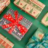 5Pcs Christmas Wrapping Paper Gifts Wrapping Paper Diy Packing Craft Cartoon Printed Kraft Paper Xmas Wedding Party Decor Paper