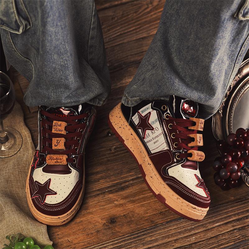 Fashion Men Shoes Sneakers Fashion Women Shoes Mixed Color Lace Up Couple Skateboard Design Comfortable Casual Outdoor Shoes For Male