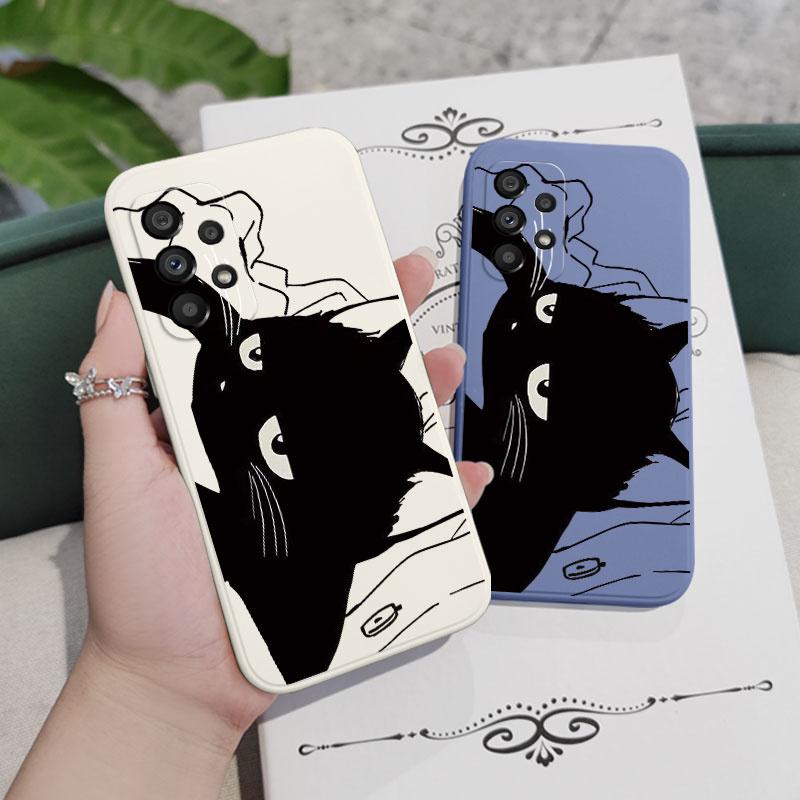Aggrieved Cat Phone Case For Samsung A17 A56 A36 A26 A16 A06 A54 A34 A24 A14 A15 A25 A35 A55 A73 A53 A33 A23 A13 A72 A52 A32 A22
