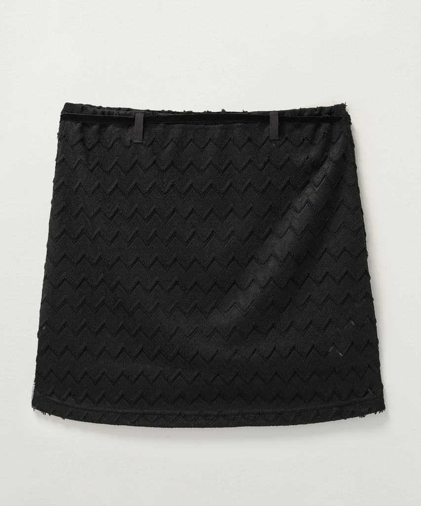 Seteo (W) Crochet Layered Skirt Black