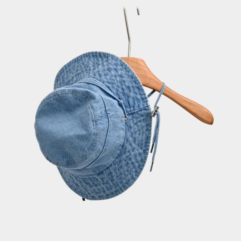 New Washed Denim Bucket Hats Women'S Summer Mountaineering Climbing Sun Protection Sun Hat Men'S Retro Old Fisherman Cap