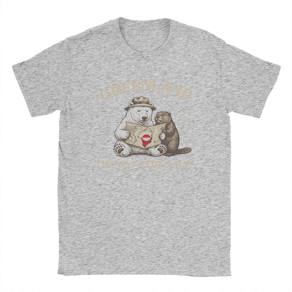 Unisex Grönland ist nicht zu verkaufen T-Shirts Reine Baumwolle Kleidung Lustiges Kurzarm Rundhals T-Shirt Geschenkidee T-Shirts