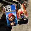 Cute P-Paddington B-BearS Colorful Phone Case Silver Suitable For iPhone 12 11 13 14 15 16 17 Max Pro Plus X XR XS