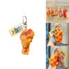 Lifelike Chicken Drumstick Keychain Trendy Food Replica Bag Decoration For All