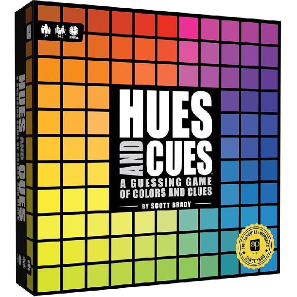 

HUES and CUES Яркая игра на угадывание цветов для 3-10 игроков в возрасте 8+ лет, Соединяйте подсказки и угадывайте из 480 цветных квадратов Board Games