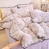 Korean Princess Cloud-like Crinkled Gauze Lace Cotton Bedding Set