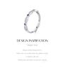 MODIAN S925 Sterling Silver Rhinestone Ring for Women – Elegant, Simple, Versatile Stacking Band