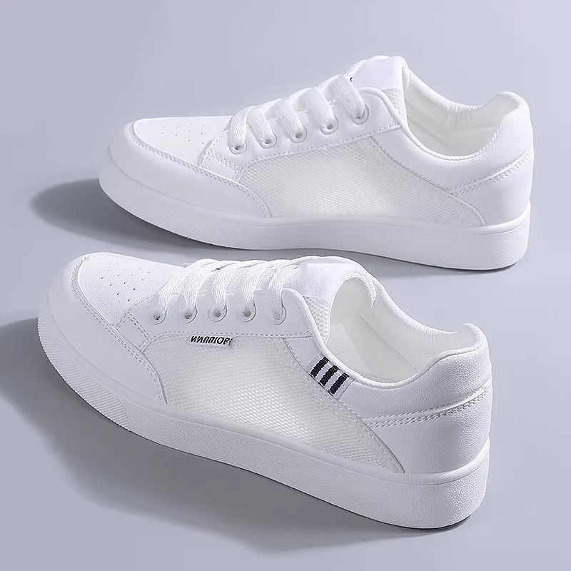Internet Celebrity White Shoes Women's Spring Summer Breathable Thin 2024 New Shishang Versatile Board Shoes Mesh Sneakers Children
