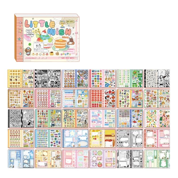 30 листов/блок Блокнот с мультяшными наклейками для журнала, записной книжки, скрапбукинга, украшений, наклейки для поощрения детей 1