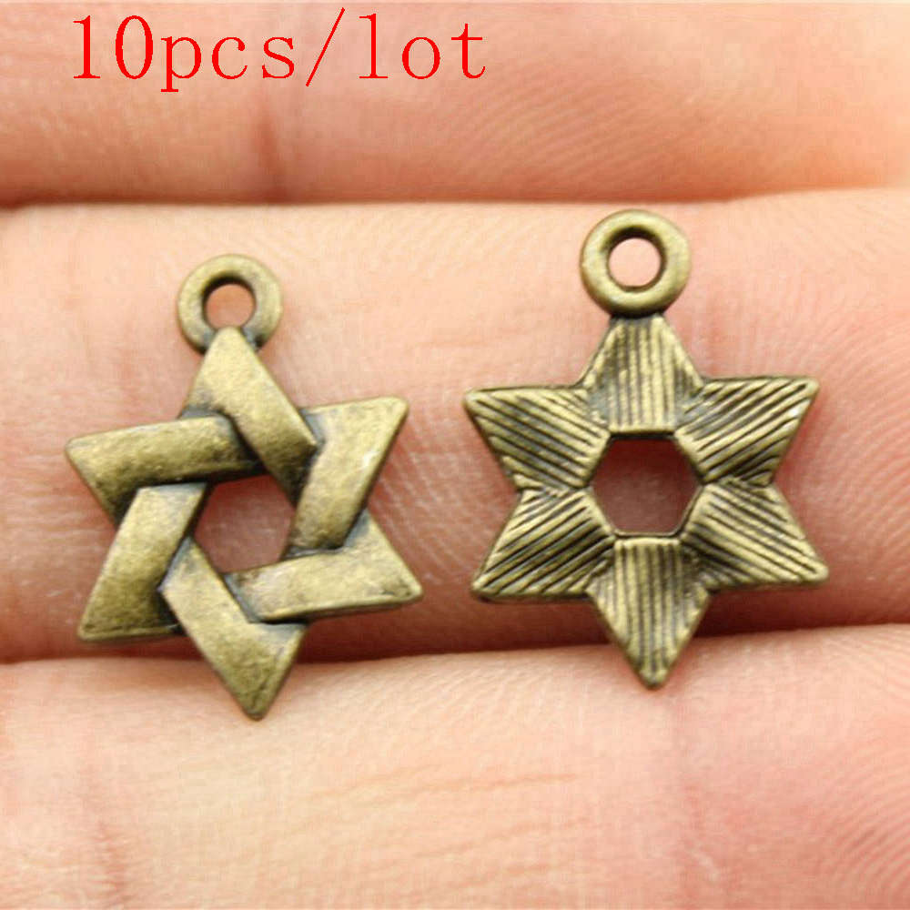 Little Hexagram Charms For Jewelry Making Pendant Diy Crafts Accessories
