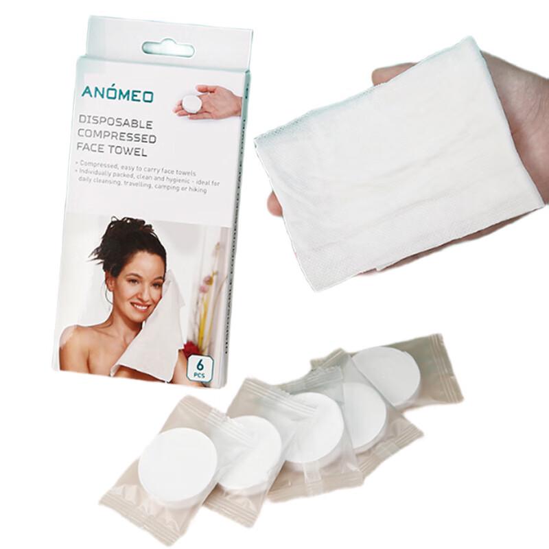 ANOMEO Compressed Disposable Face Towels 6-Pack One Size