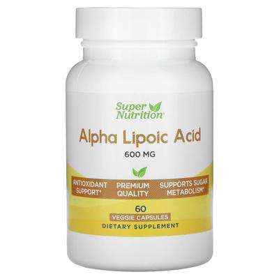 Kwas alfa-liponowy, 600 mg, 60 kapsułek roślinnych