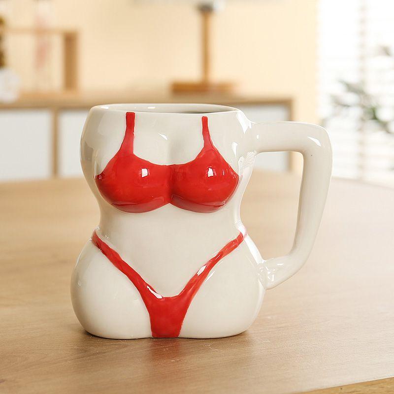 Funny Women Bikini Naked Sexey Body Mug Ceramic Coffee Mug With Handle Porcelain Milk Breakfast Cups