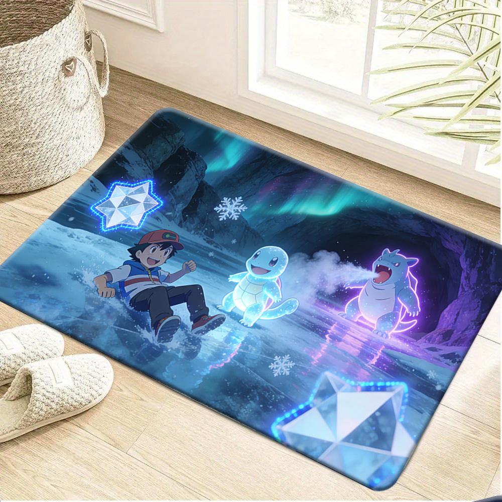 

Pokemon Pikachu Night City Rain Print Non-Slip Doormat, Absorbent Floor Mat for Home Decor 40cm x 60cm