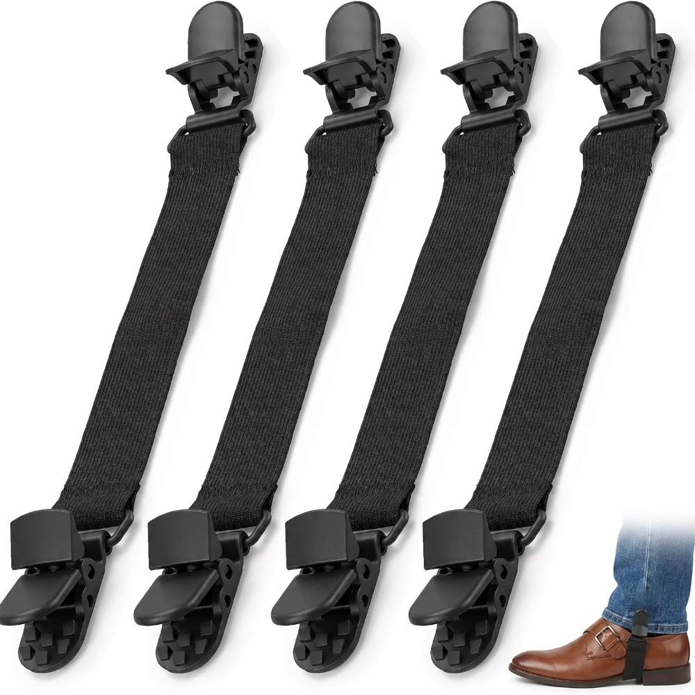 4pcs Reusable Boot Clips Adjustable Boot Straps Clamps Portable Boot Straps Jeans Wear