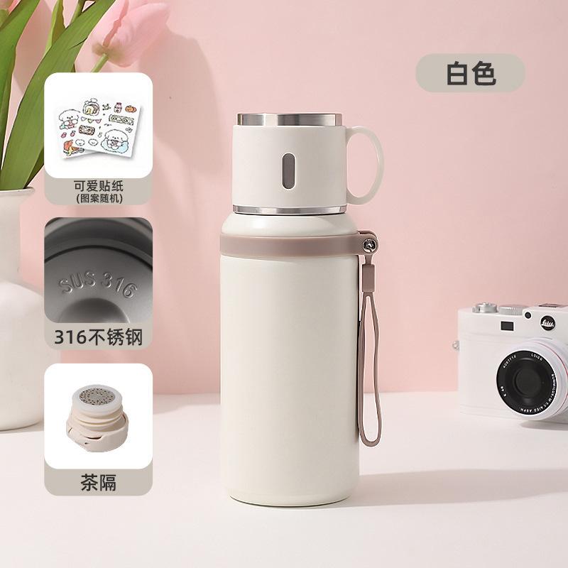 New 111 stainless steel thermos cup high value tea separation water cup vacuum portable large capacity household cup