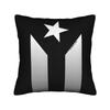 Black White Star Pillowcase, Geometric Stripe Cushion Cover, Modern Monochrome Decor, Abstract Art Throw Pillow, Home Textile