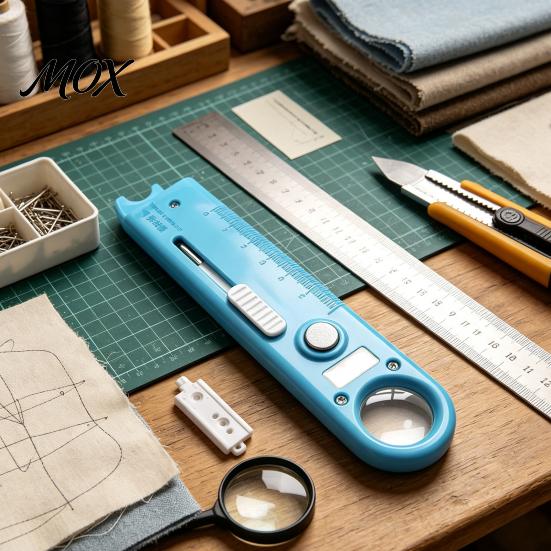 Industrial Use Threader 1/2Pcs 4-In-1 Sewing Tool with Seam Remover, Magnifier & Easy Threading Scale, Multi-Function Magnetic Device for Home,