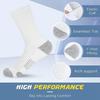 5 Pairs Men Sports Socks Breathable Athletic Crew Socks Color Block Stretchy Cushioned Socks for Workout Jogging Exercise Daily Wear