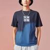 Li Ning Sports Basketball Series SS21 Paris Fashion Week Logo Print Color Block Round Neck Short Sleeve T-Shirt Men Tops Black Blue AHSR951-4