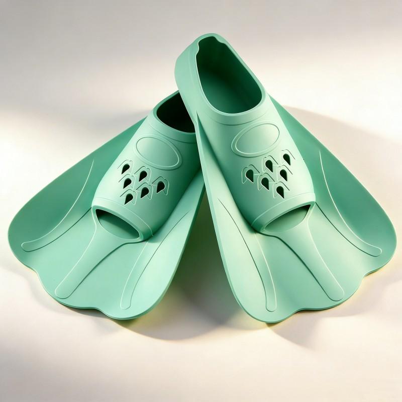 Silicone Short Fins Adults Kids Swimming Training Kick Practice Freestyle Speed Boost Efficient Swim Gear