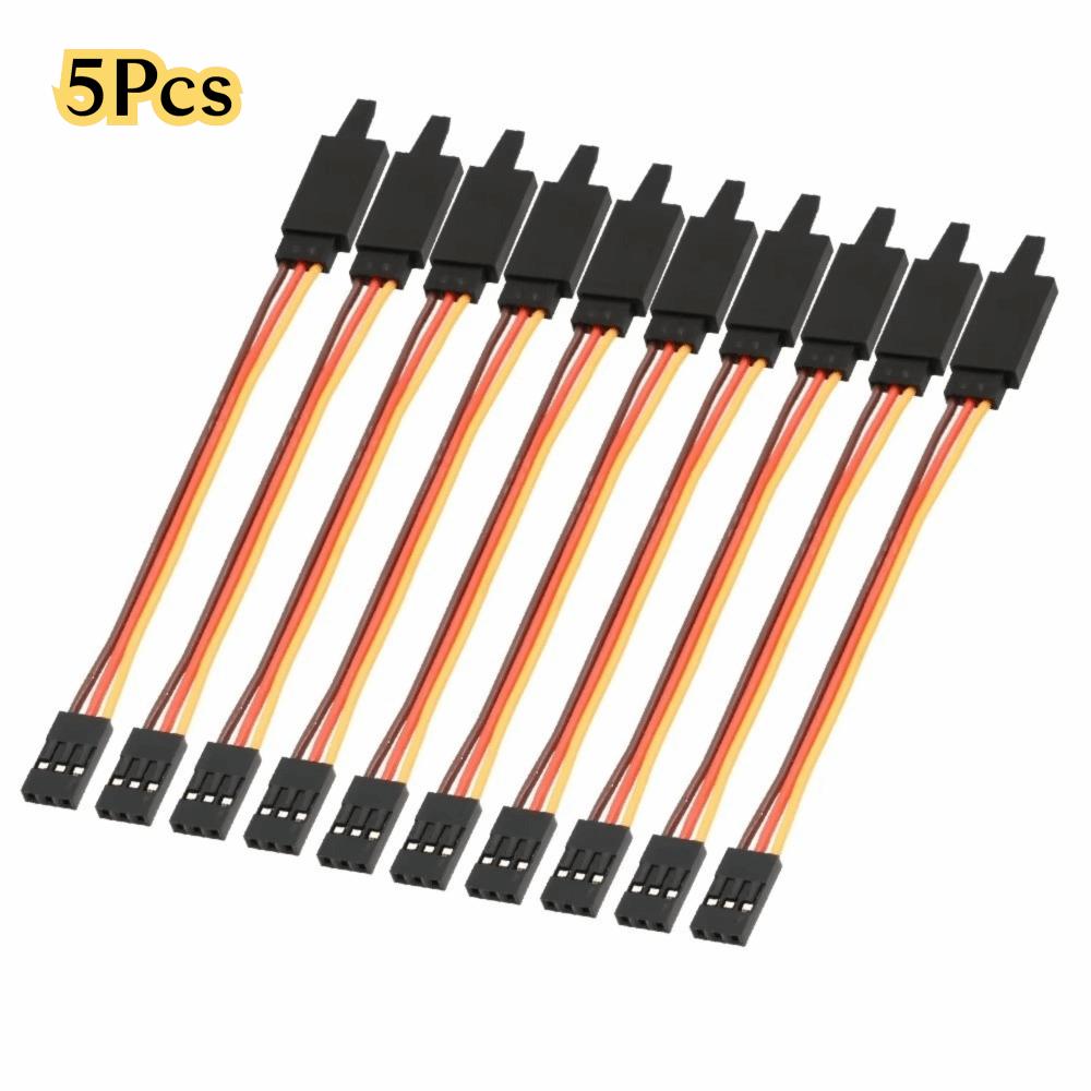 5Pcs Anti-interference Servo Extension Cable Anti-loose Receiver Connection Cable RC Car
