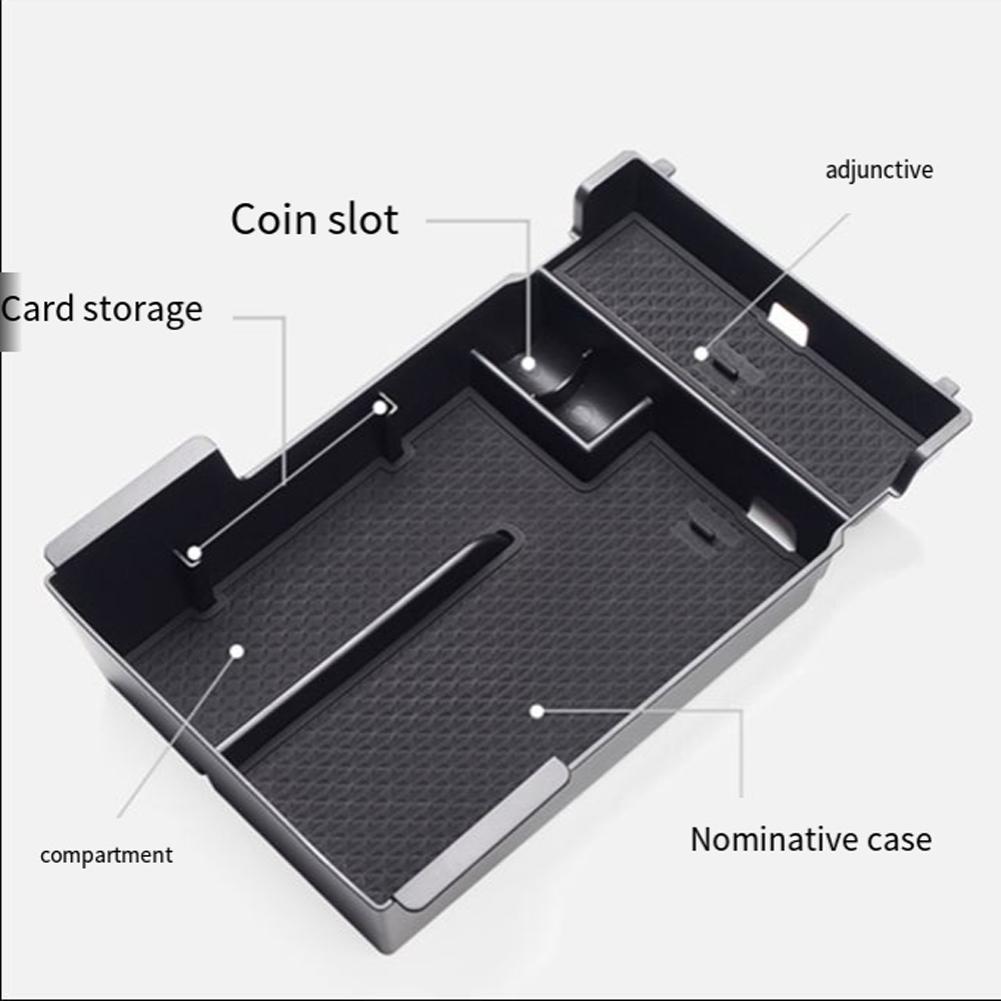 Armrest Box Car Storage Box ABS Black High-quality Replacement Wear-resistant For Mazda 3 Axela (2019-2024) New