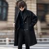 ROMON Men's Double-Breasted Mid-Length Trench Coat