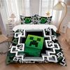 Minecraft Pixel Art Print 3Pcs Bedding Setduvet Cover With 2 Bedropillowcase Home Birthday Gift